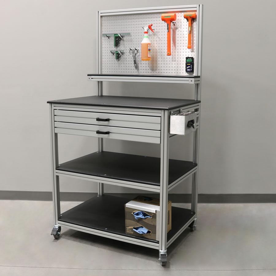 2060 aluminum extrusion used for modular workstation frame