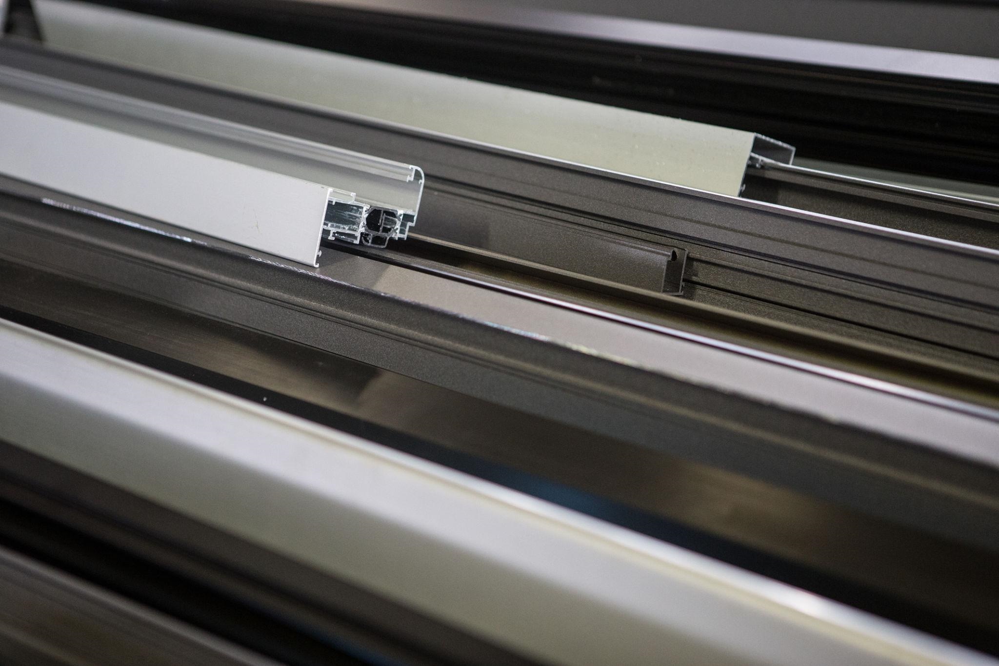 30120 aluminum T-slot profile detail with anodized surface