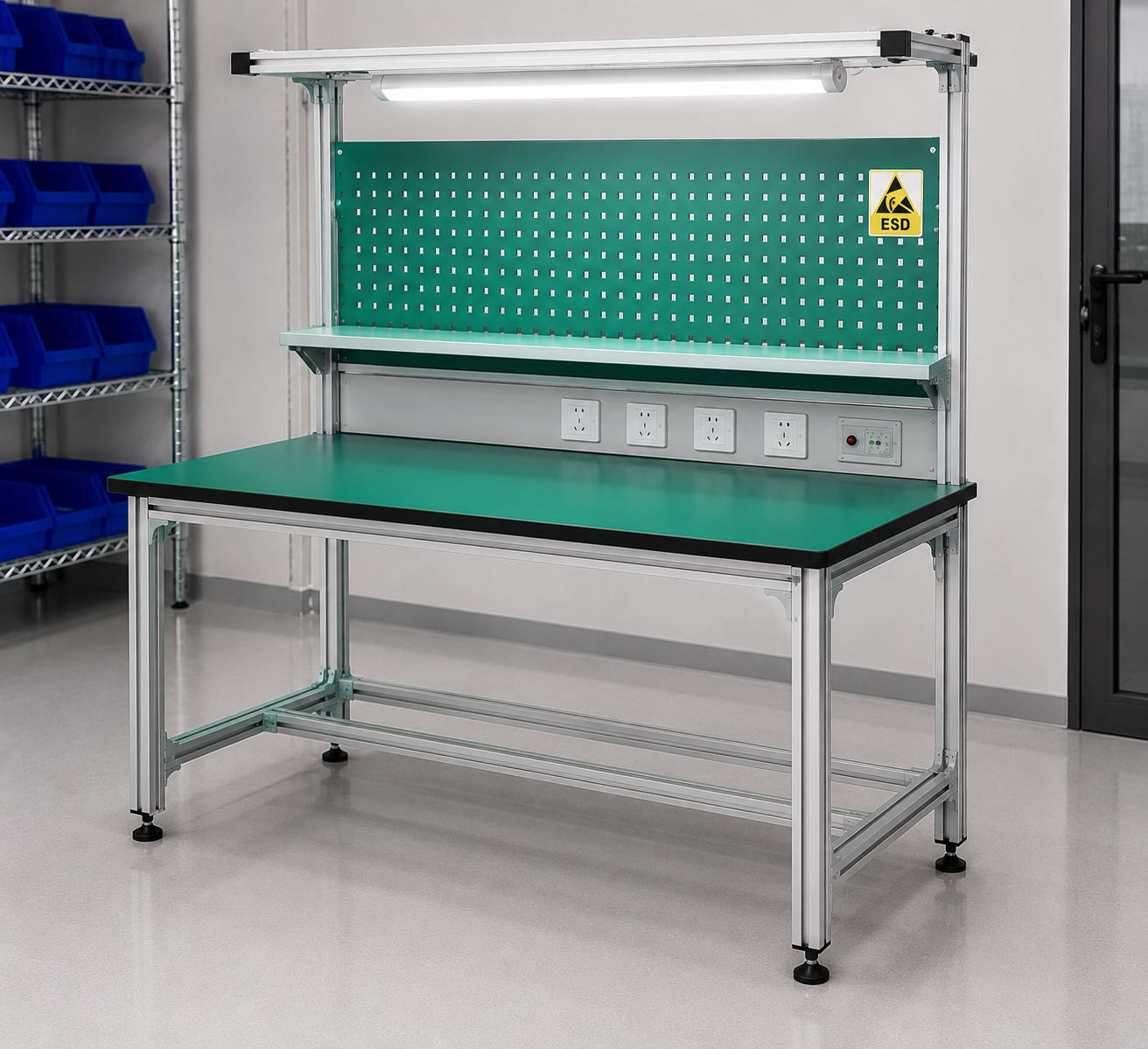 anti-static aluminum workbench for electronics production