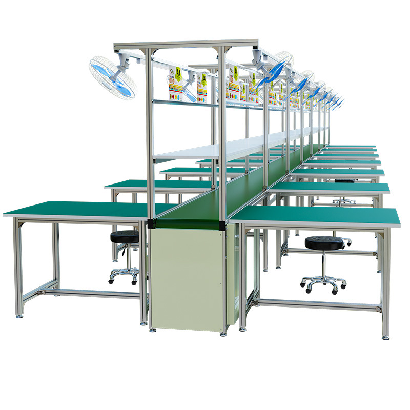 Custom aluminum profile assembly line system for production workflows