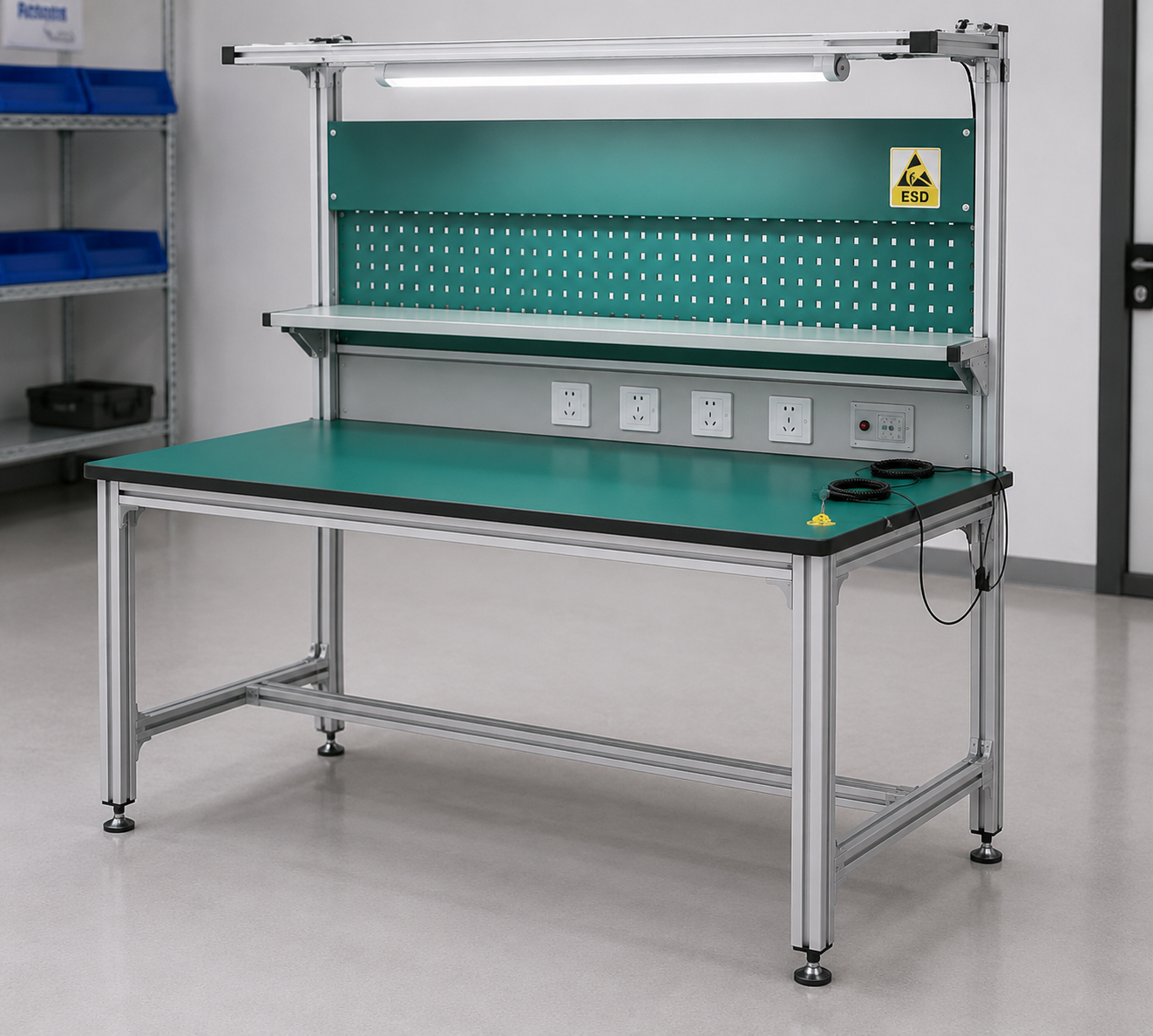 ESD electronics workbench for PCB assembly and repair