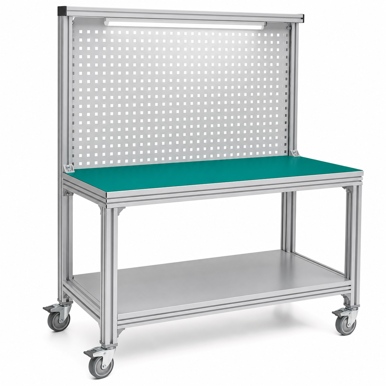industrial mobile aluminum workbench for factory use