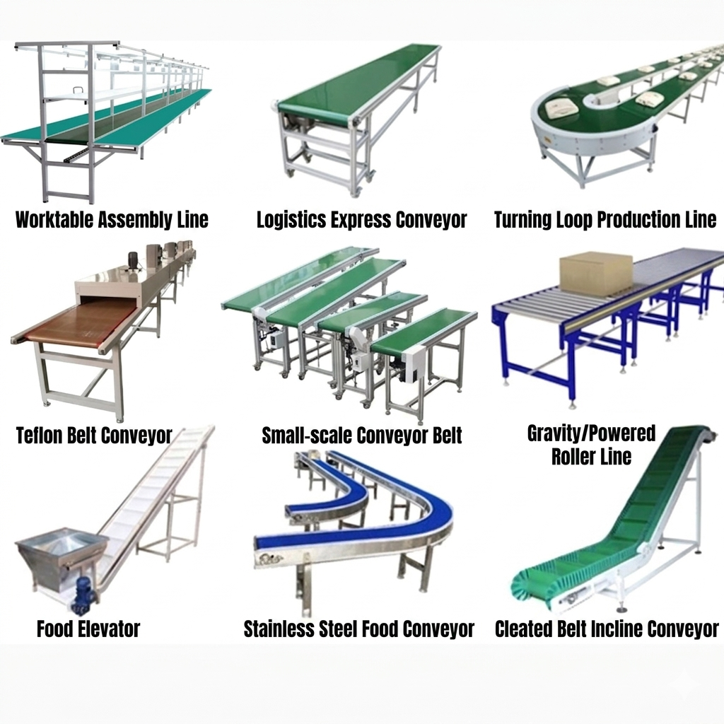 Modular assembly line frame system made with aluminum profiles