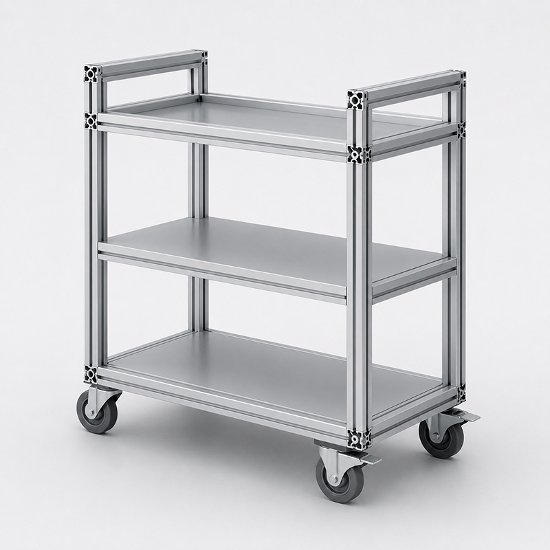 Industrial trolley and cart system for material handling